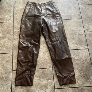 Vintage 80’s Lanna chocolate brown, buttery, soft leather pants size 8